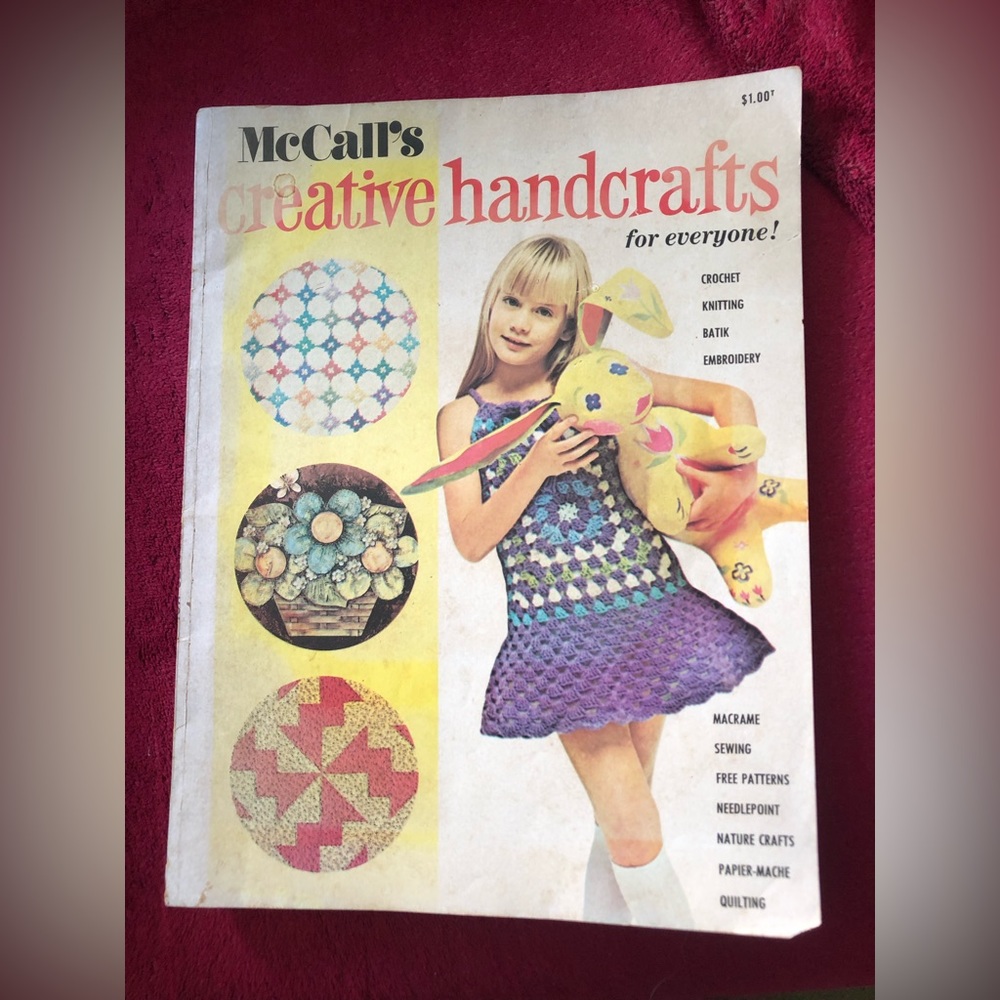 VINTAGE 1972 McCall’s Creative Handicrafts for everyone.